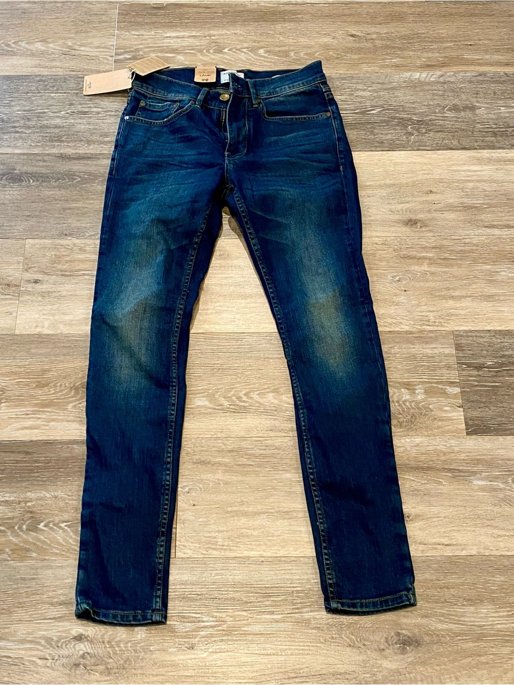 Mango Men's Skinny Jeans in Dark Blue Wash